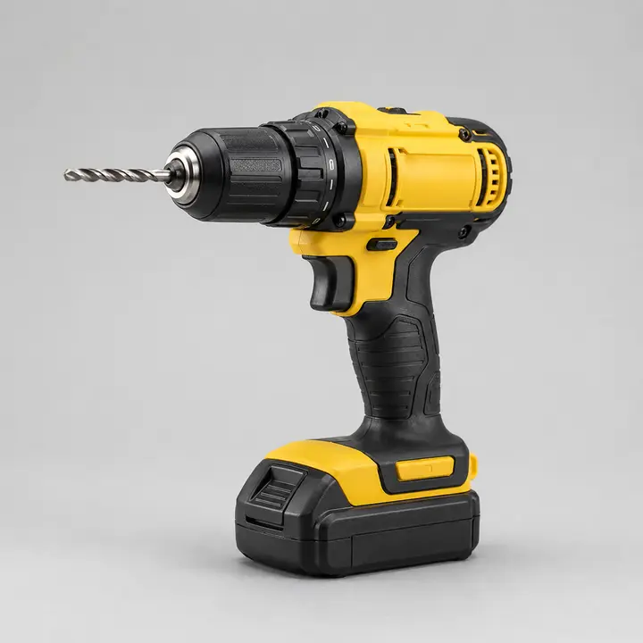 Taladro inalámbrico amarillo y negro
