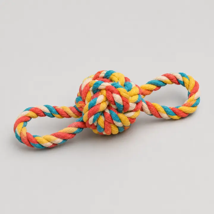 Juguete de soga multicolor para perros